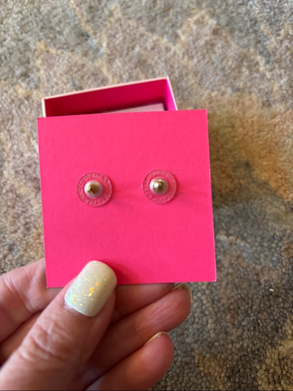 Stella & Dot Black Heart Stud Earrings - Picture 2 of 3